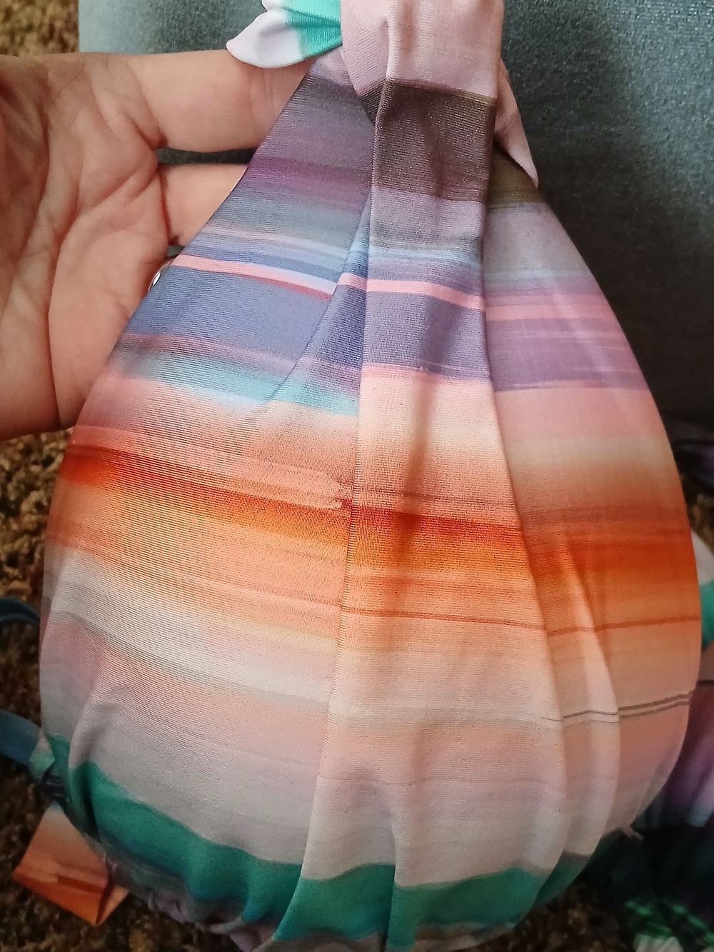 Striped Pastel Multicolor Bikini Set - Picture 3 of 5